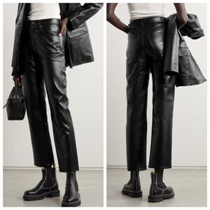 Agolde 90s Pinch Waist Pants Women’s 28 Black Straight Leg High Rise Minimalist